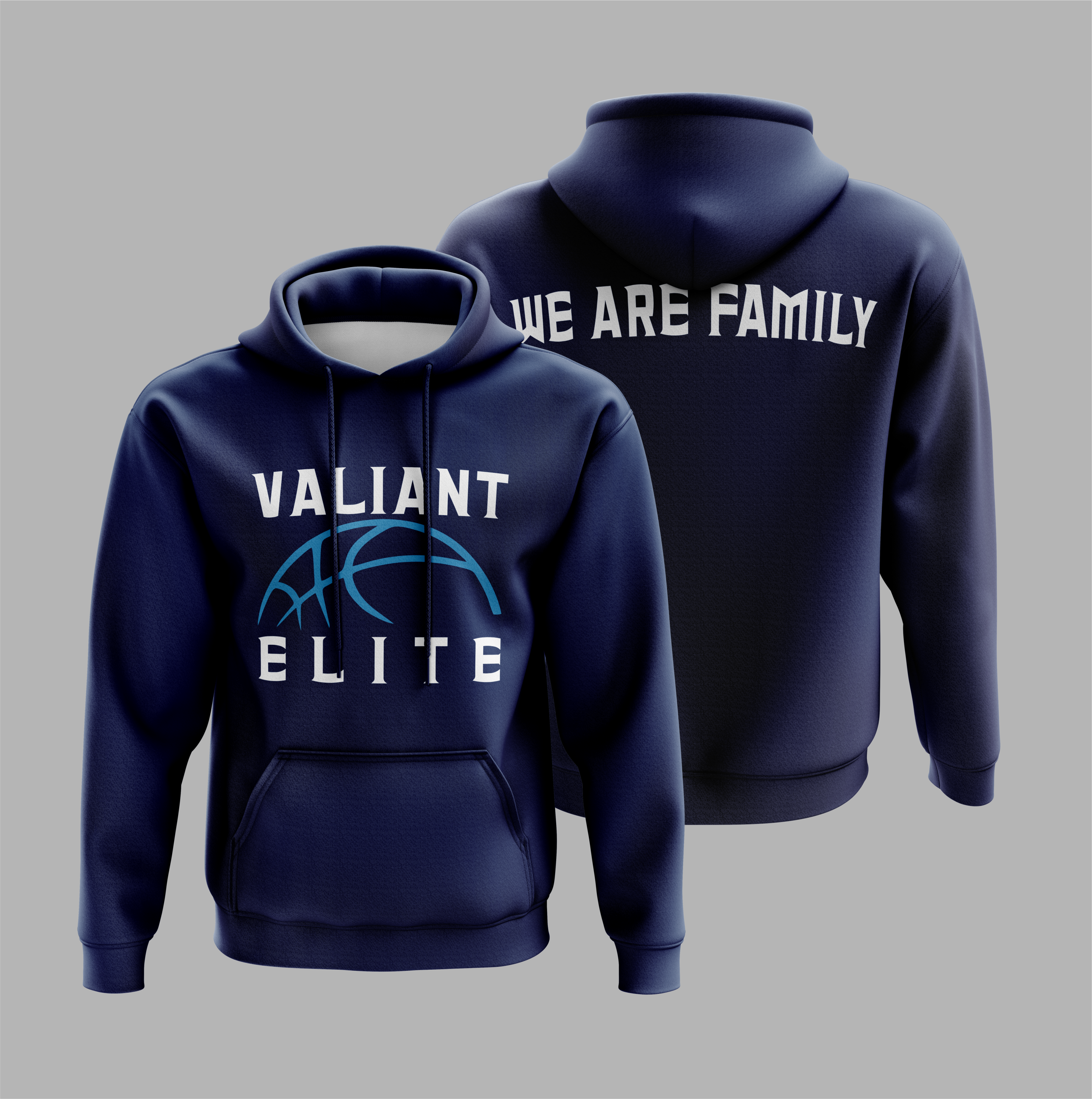 Valiant Elite Performance Hoodie (Navy Blue)