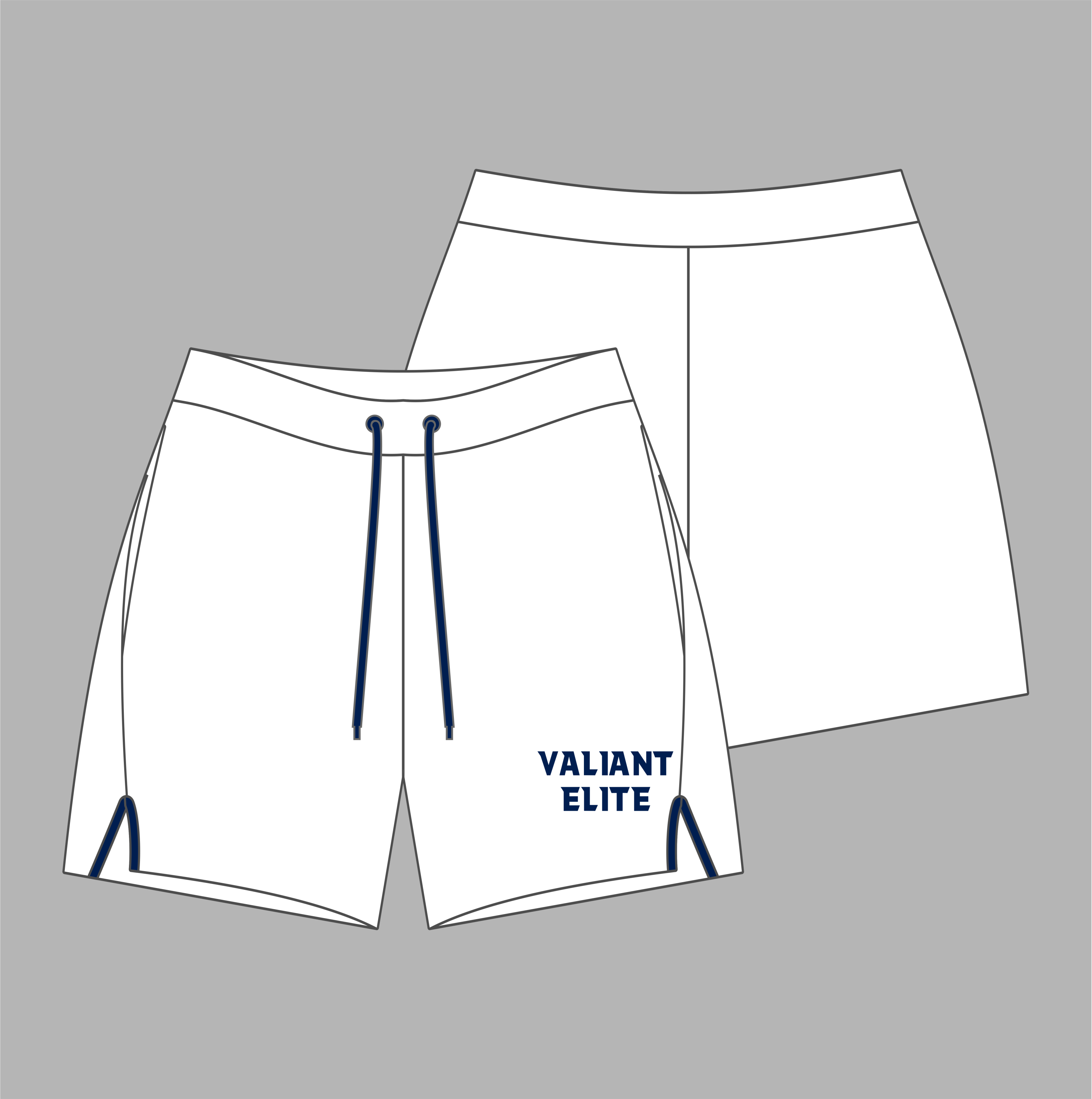 Valiant Elite Performance Shorts (White)